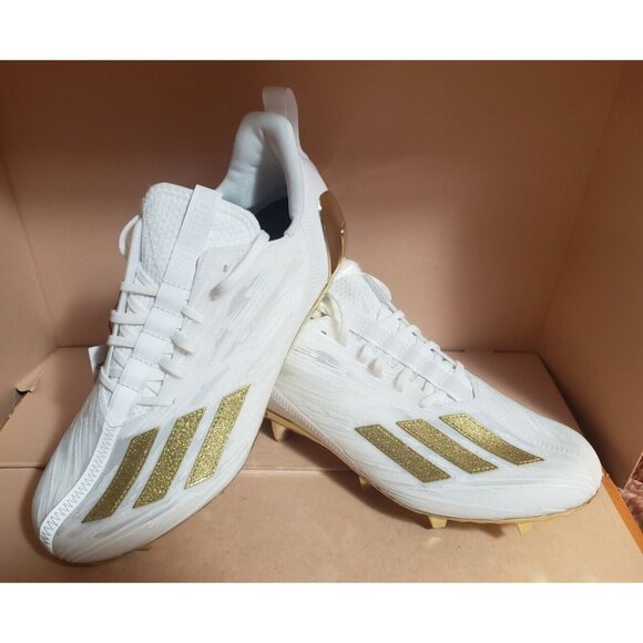 Adidas AdiZero Primeknit Football Cleats GX5122 White/Gold Men\'s size 8 NEW main image 9